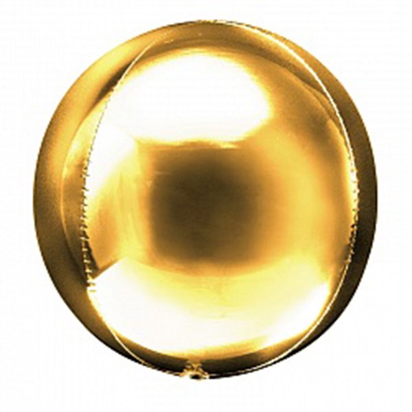 Шар сфера 3D, золото. 41см