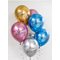 Воздушные шары хром "с днём рождения"
