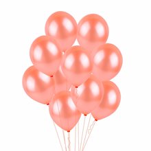 Воздушные шары с гелием, цвет розовое золото, металлик