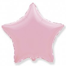 Шар звезда розовый, 46см