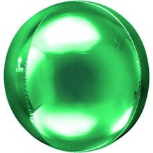 Фольгированный шар сфера 3D, цвет зеленый. 41см