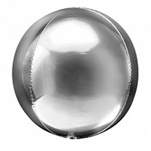 Шар сфера 3D, серебро. 41см