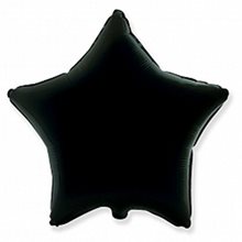 Шар звезда черный, 46см